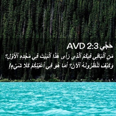 Picture 02 - حَجَّي 2:3 AVD - مَنِ ٱلْبَاقِي فِيكُمُ - Bible Verse Picture