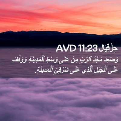 Picture 02 - حِزْقِيَال 11:23 AVD - وَصَعِدَ مَجْدُ ٱلرَّبِّ - Bible Verse Picture