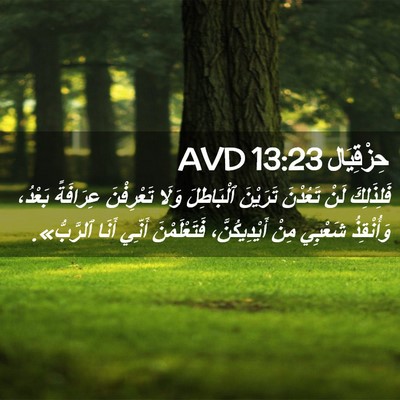 Picture 02 - حِزْقِيَال 13:23 AVD - فَلِذَلِكَ لَنْ تَعُدْنَ - Bible Verse Picture