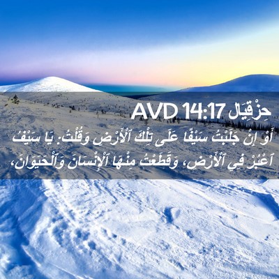 Picture 02 - حِزْقِيَال 14:17 AVD - أَوْ إِنْ جَلَبْتُ سَيْفًا - Bible Verse Picture