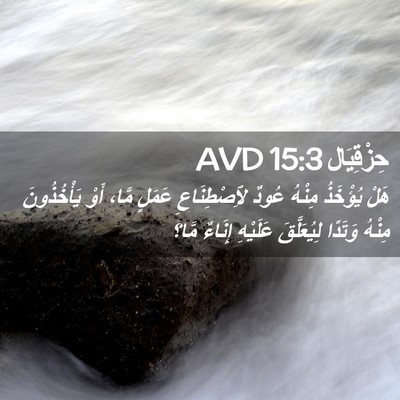 Picture 02 - حِزْقِيَال 15:3 AVD - هَلْ يُؤْخَذُ مِنْهُ عُودٌ - Bible Verse Picture