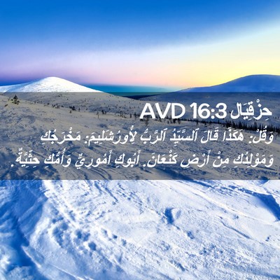 Picture 02 - حِزْقِيَال 16:3 AVD - وَقُلْ: هَكَذَا قَالَ - Bible Verse Picture