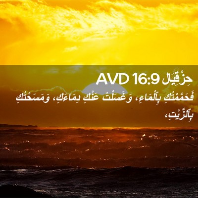 Picture 02 - حِزْقِيَال 16:9 AVD - فَحَمَّمْتُكِ بِٱلْمَاءِ، - Bible Verse Picture