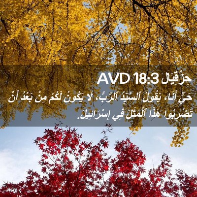 Picture 02 - حِزْقِيَال 18:3 AVD - حَيٌّ أَنَا، يَقُولُ - Bible Verse Picture