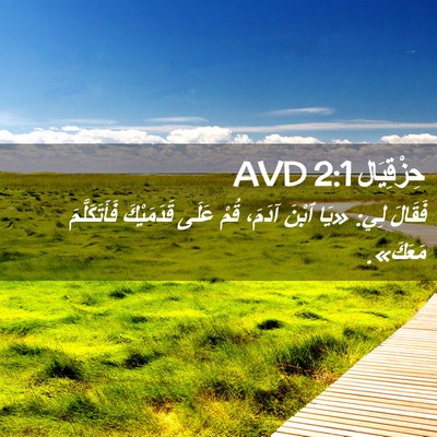 Picture 02 - حِزْقِيَال 2:1 AVD - فَقَالَ لِي: «يَا ٱبْنَ - Bible Verse Picture