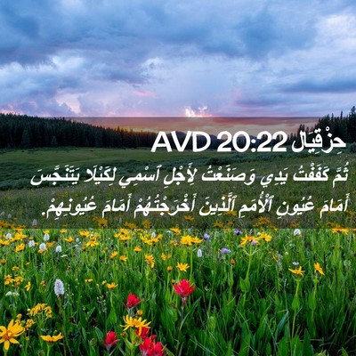 Picture 02 - حِزْقِيَال 20:22 AVD - ثُمَّ كَفَفْتُ يَدِي - Bible Verse Picture