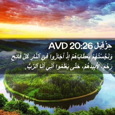 Picture 02 - حِزْقِيَال 20:26 AVD - وَنَجَّسْتُهُمْ - Bible Verse Picture