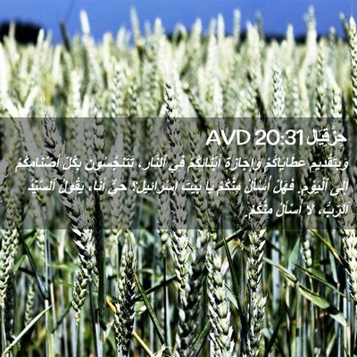 Picture 02 - حِزْقِيَال 20:31 AVD - وَبِتَقْدِيمِ - Bible Verse Picture
