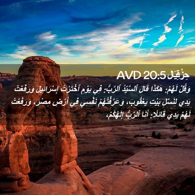 Picture 02 - حِزْقِيَال 20:5 AVD - وَقُلْ لَهُمْ: هَكَذَا - Bible Verse Picture