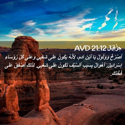 Picture 02 - حِزْقِيَال 21:12 AVD - ٱصْرُخْ وَوَلْوِلْ يَا - Bible Verse Picture