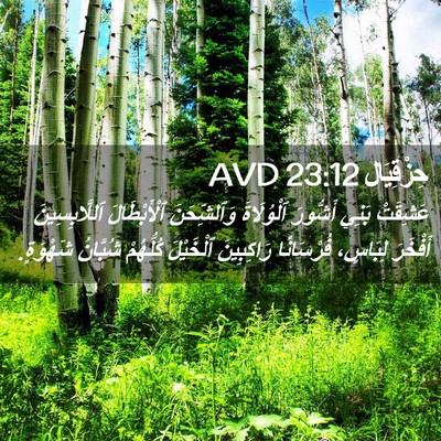 Picture 02 - حِزْقِيَال 23:12 AVD - عَشِقَتْ بَنِي أَشُّورَ - Bible Verse Picture