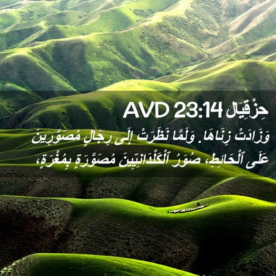 Picture 02 - حِزْقِيَال 23:14 AVD - وَزَادَتْ زِنَاهَا. - Bible Verse Picture