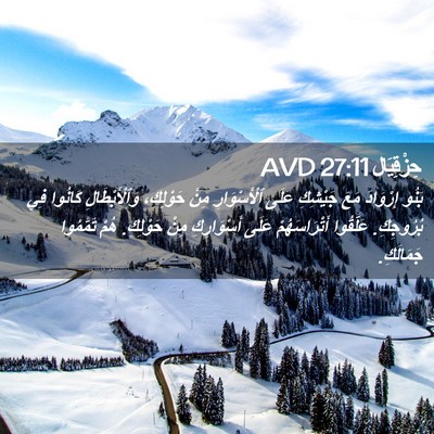 Picture 02 - حِزْقِيَال 27:11 AVD - بَنُو إِرْوَادَ مَعَ - Bible Verse Picture
