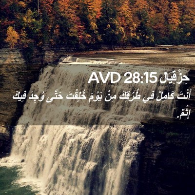 Picture 02 - حِزْقِيَال 28:15 AVD - أَنْتَ كَامِلٌ فِي - Bible Verse Picture