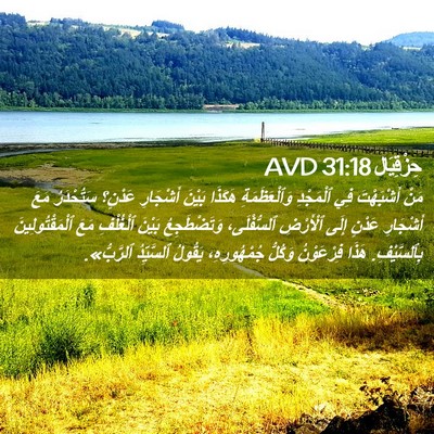Picture 02 - حِزْقِيَال 31:18 AVD - مَنْ أَشْبَهْتَ فِي - Bible Verse Picture