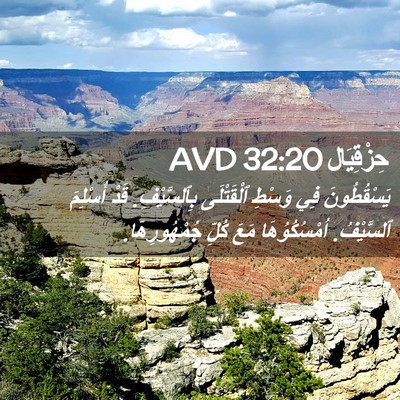 Picture 02 - حِزْقِيَال 32:20 AVD - يَسْقُطُونَ فِي وَسْطِ - Bible Verse Picture