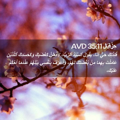 Picture 02 - حِزْقِيَال 35:11 AVD - فَلِذَلِكَ حَيٌّ أَنَا، - Bible Verse Picture