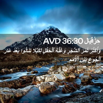 Picture 02 - حِزْقِيَال 36:30 AVD - وَأُكَثِّرُ ثَمَرَ - Bible Verse Picture