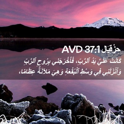 Picture 02 - حِزْقِيَال 37:1 AVD - كَانَتْ عَلَيَّ يَدُ - Bible Verse Picture