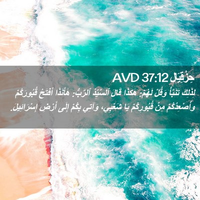 Picture 02 - حِزْقِيَال 37:12 AVD - لِذَلِكَ تَنَبَّأْ وَقُلْ - Bible Verse Picture