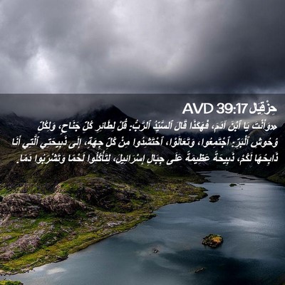 Picture 02 - حِزْقِيَال 39:17 AVD - «وَأَنْتَ يَا ٱبْنَ آدَمَ، - Bible Verse Picture