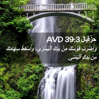 Picture 02 - حِزْقِيَال 39:3 AVD - وَأَضْرِبُ قَوْسَكَ مِنْ - Bible Verse Picture