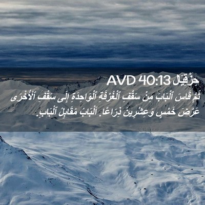 Picture 02 - حِزْقِيَال 40:13 AVD - ثُمَّ قَاسَ ٱلْبَابَ مِنْ - Bible Verse Picture