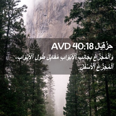 Picture 02 - حِزْقِيَال 40:18 AVD - وَٱلْمُجَزَّعُ بِجَانِبِ - Bible Verse Picture