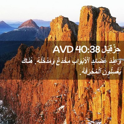 Picture 02 - حِزْقِيَال 40:38 AVD - وَعِنْدَ عَضَائِدِ - Bible Verse Picture