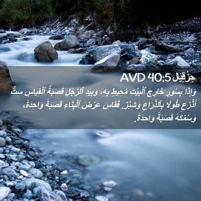 Picture 02 - حِزْقِيَال 40:5 AVD - وَإِذَا بِسُورٍ خَارِجَ - Bible Verse Picture