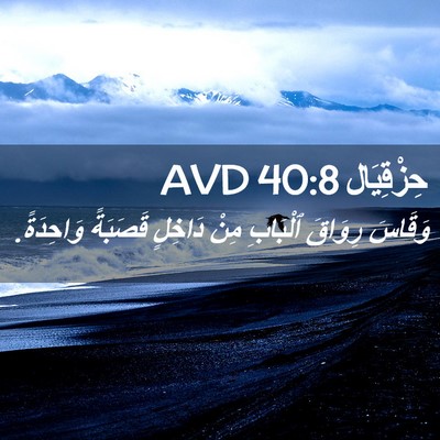 Picture 02 - حِزْقِيَال 40:8 AVD - وَقَاسَ رِوَاقَ ٱلْبَابِ - Bible Verse Picture
