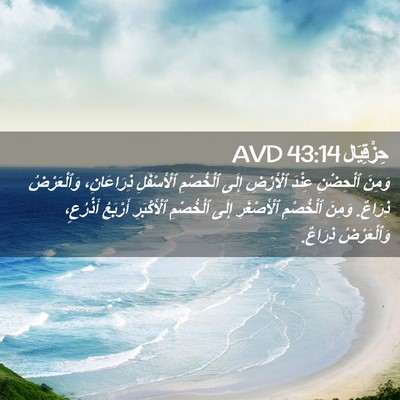 Picture 02 - حِزْقِيَال 43:14 AVD - وَمِنَ ٱلْحِضْنِ عِنْدَ - Bible Verse Picture