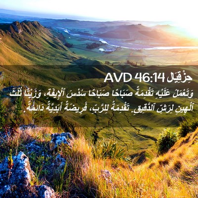 Picture 02 - حِزْقِيَال 46:14 AVD - وَتَعْمَلُ عَلَيْهِ - Bible Verse Picture