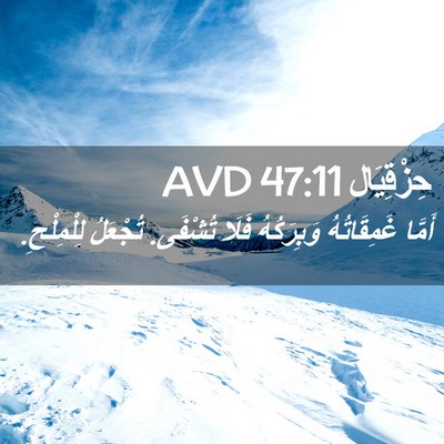 Picture 02 - حِزْقِيَال 47:11 AVD - أَمَّا غَمِقَاتُهُ - Bible Verse Picture