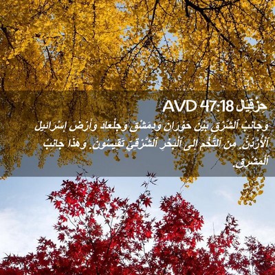 Picture 02 - حِزْقِيَال 47:18 AVD - وَجَانِبُ ٱلشَّرْقِ - Bible Verse Picture