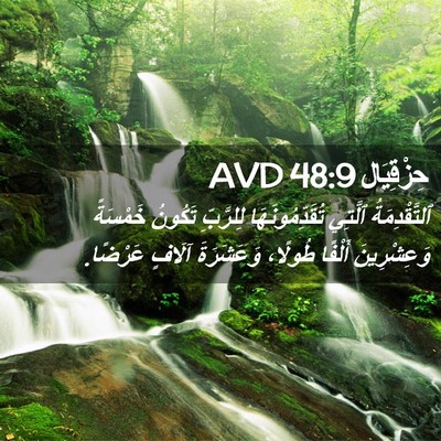 Picture 02 - حِزْقِيَال 48:9 AVD - ٱلتَّقْدِمَةُ ٱلَّتِي - Bible Verse Picture