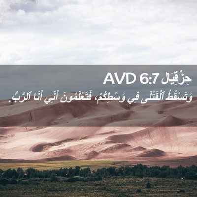 Picture 02 - حِزْقِيَال 6:7 AVD - وَتَسْقُطُ ٱلْقَتْلَى فِي - Bible Verse Picture