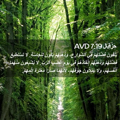 Picture 02 - حِزْقِيَال 7:19 AVD - يُلْقُونَ فِضَّتَهُمْ فِي - Bible Verse Picture