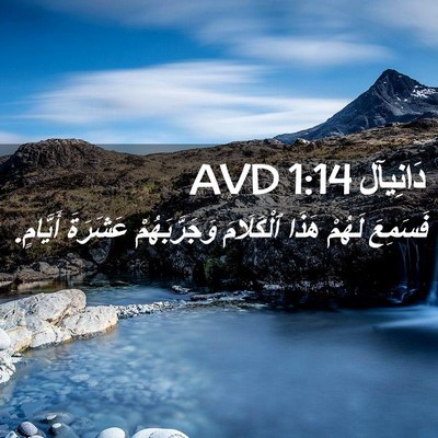 Picture 02 - دَانِيآل 1:14 AVD - فَسَمِعَ لَهُمْ هَذَا - Bible Verse Picture