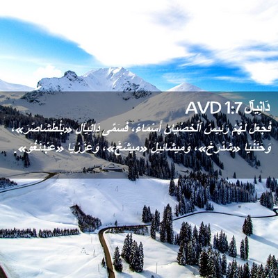Picture 02 - دَانِيآل 1:7 AVD - فَجَعَلَ لَهُمْ رَئِيسُ - Bible Verse Picture