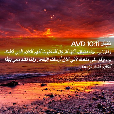 Picture 02 - دَانِيآل 10:11 AVD - وَقَالَ لِي: «يَا - Bible Verse Picture