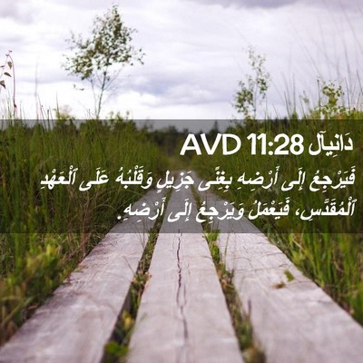 Picture 02 - دَانِيآل 11:28 AVD - فَيَرْجِعُ إِلَى أَرْضِهِ - Bible Verse Picture