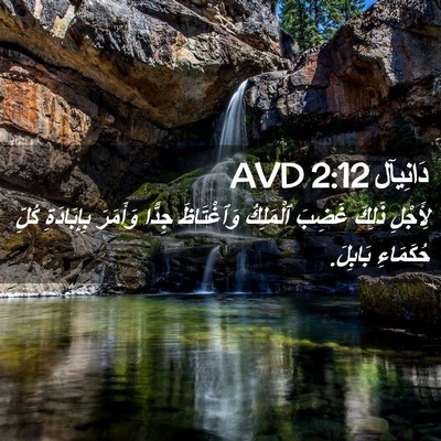 Picture 02 - دَانِيآل 2:12 AVD - لِأَجْلِ ذَلِكَ غَضِبَ - Bible Verse Picture