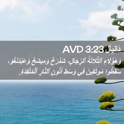 Picture 02 - دَانِيآل 3:23 AVD - وَهَؤُلَاءِ ٱلثَّلَاثَةُ - Bible Verse Picture