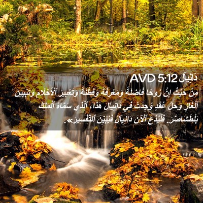 Picture 02 - دَانِيآل 5:12 AVD - مِنْ حَيْثُ إِنَّ رُوحًا - Bible Verse Picture