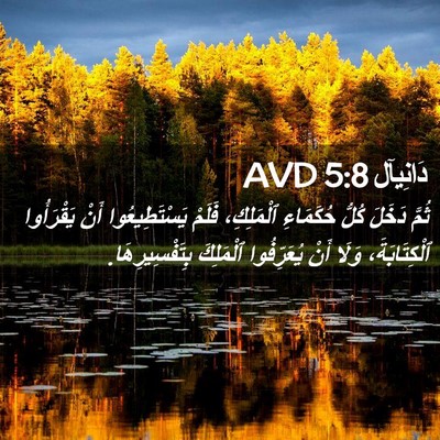 Picture 02 - دَانِيآل 5:8 AVD - ثُمَّ دَخَلَ كُلُّ - Bible Verse Picture