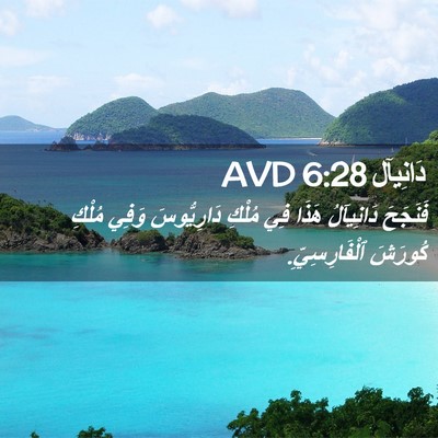 Picture 02 - دَانِيآل 6:28 AVD - فَنَجَحَ دَانِيآلُ هَذَا - Bible Verse Picture