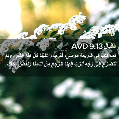Picture 02 - دَانِيآل 9:13 AVD - كَمَا كُتِبَ فِي شَرِيعَةِ - Bible Verse Picture