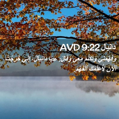 Picture 02 - دَانِيآل 9:22 AVD - وَفَهَّمَنِي وَتَكَلَّمَ - Bible Verse Picture