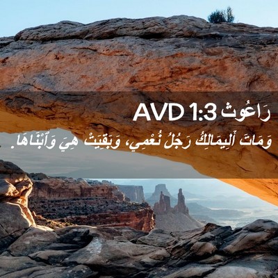 Picture 02 - رَاعُوث 1:3 AVD - وَمَاتَ أَلِيمَالِكُ - Bible Verse Picture